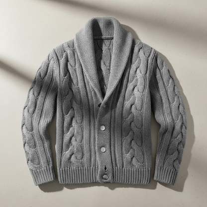 GIUSEPPE ADRIANO CABLE KNIT CARDIGAN