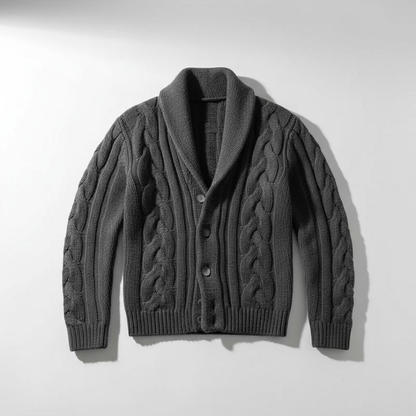 GIUSEPPE ADRIANO CABLE KNIT CARDIGAN