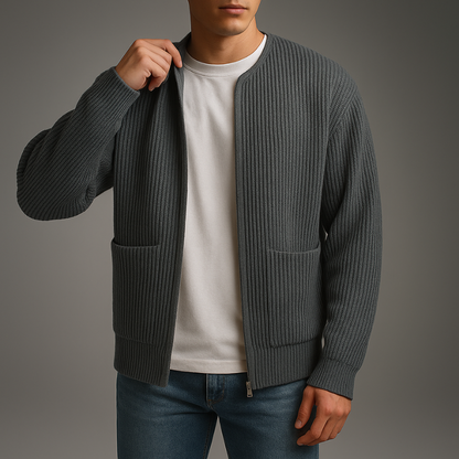 Oliver Knit Zip Cardigan