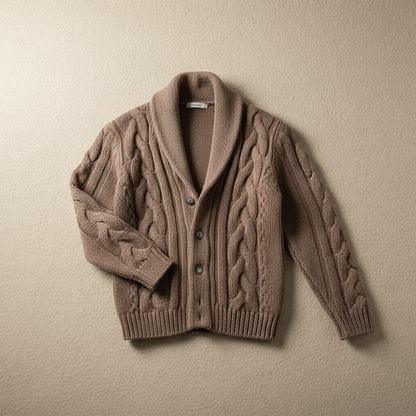 GIUSEPPE ADRIANO CABLE KNIT CARDIGAN