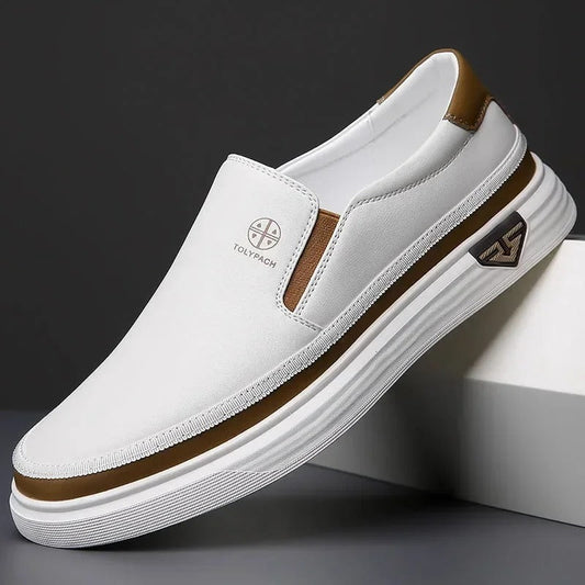 Signature Leather Slip-On Shoes