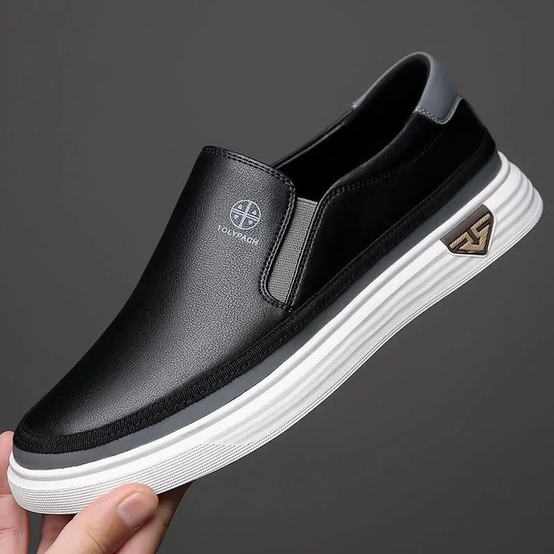 Signature Leather Slip-On Shoes