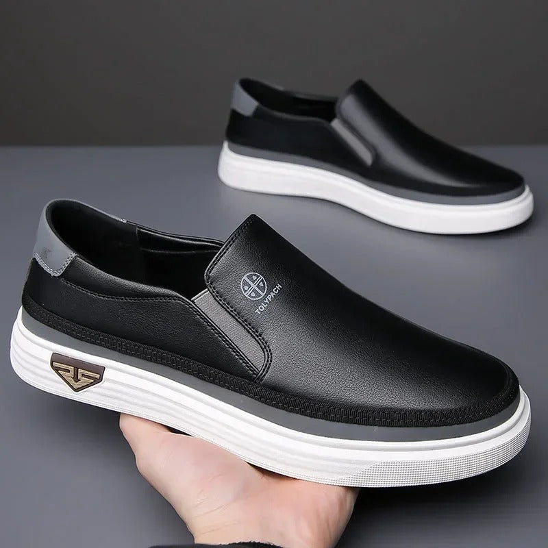 Signature Leather Slip-On Shoes