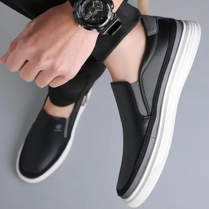 Signature Leather Slip-On Shoes